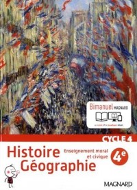 Histoire géographie, enseignement morale et civique 4e Cycle 4 - Nouveau programme 2016