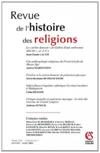 Revue de l'histoire des religions - Tome 228 (1/2011): Varia