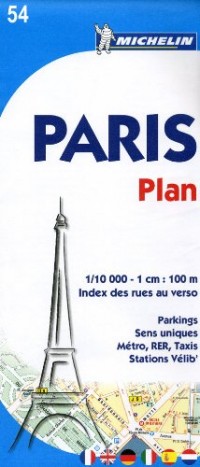 Plan de Paris avec index des rues au verso.