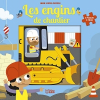 Mon livre puzzle 9 pièces: Les engins de chantier - Dès 2 ans