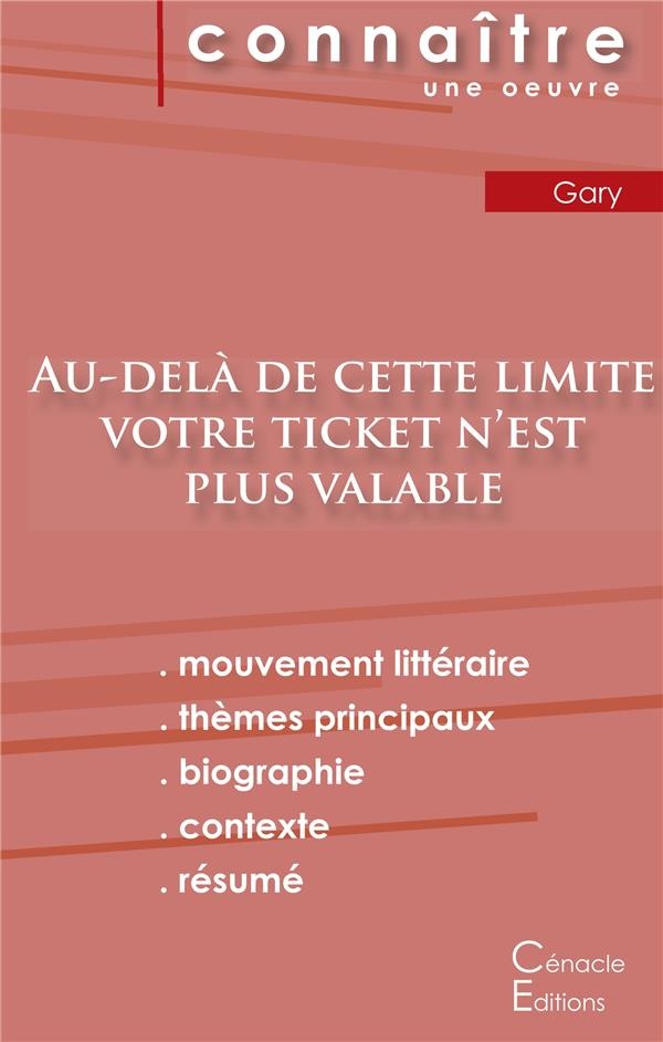 Fiche de lecture Au-delà de cette limite votre ticket n'est plus valable (Analyse littéraire de référence et résumé complet)