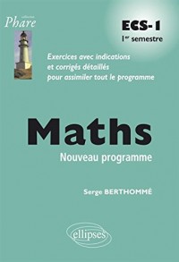 Maths ECS-1 1er Semestre Programme 2013