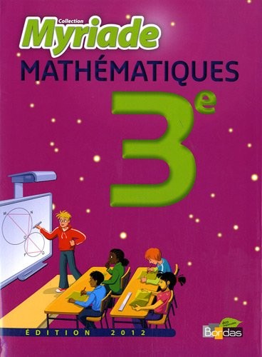 Myriade 3e * Manuel de l'élève Grand format