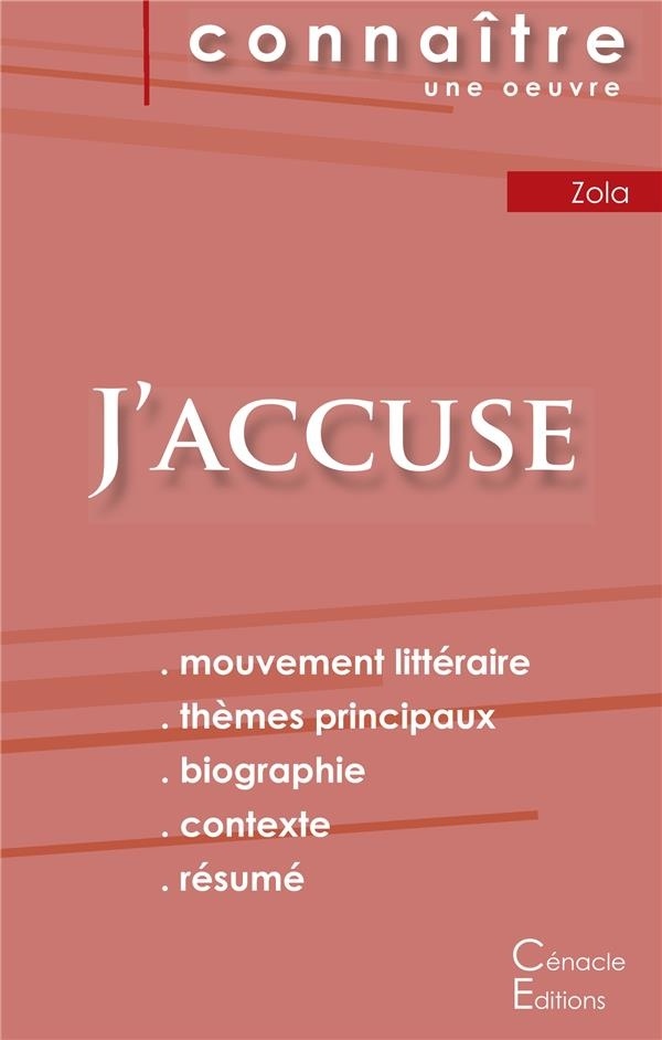 Fiche de lecture J'accuse de Zola (Analyse littéraire de référence et résumé complet)