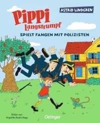 Pippi Langstrumpf spielt Fangen mit Polizisten