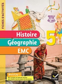 Fiches d'activités Histoire-Géographie-EMC 5e - Ed. 2022 - Cahier élève