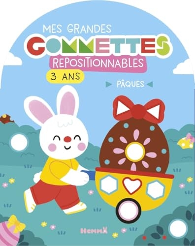 Mes grandes gommettes - Pâques - livre de gommettes repositionnables - 3 ans - livre activités - gommettes