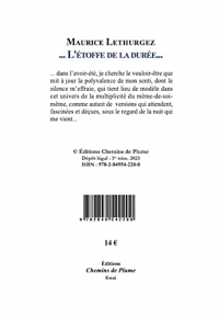 L'étoffe de la durée