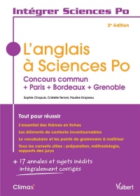 L'anglais à Sciences Po - Tout pour réussir : Concours commun + Paris + Bordeaux + Grenoble