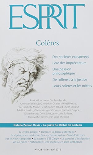 Revue Esprit Mars-Avril 2016 Coleres