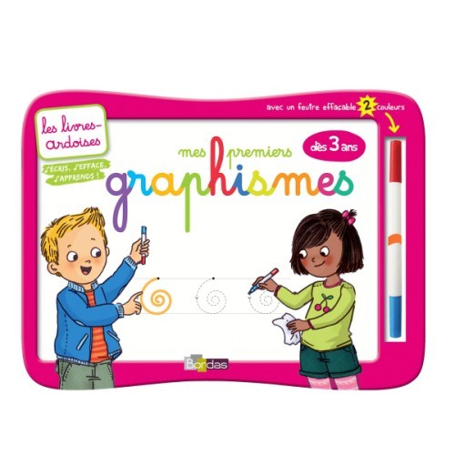 Livres-ardoises - Mes premiers graphismes + 1 feutre 2 couleurs