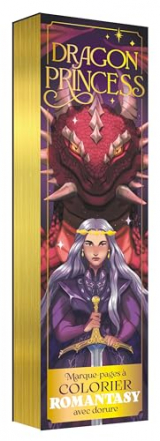 Marque-pages à colorier romantasy - Dragon Princess