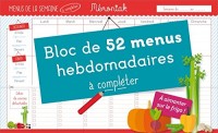 Bloc de menus à compléter Mémoniak 2017