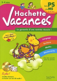 Hachette Vacances - de PS à MS 3/4 ans