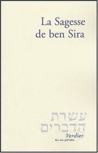 La Sagesse de Ben Sira