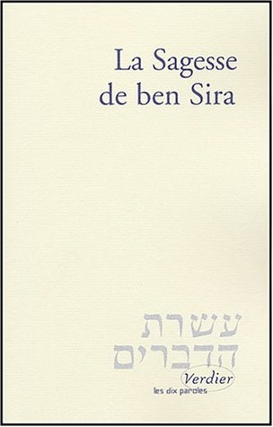 La Sagesse de Ben Sira