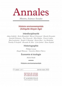Annales. Histoire Sciences Sociales, n° 1/2022