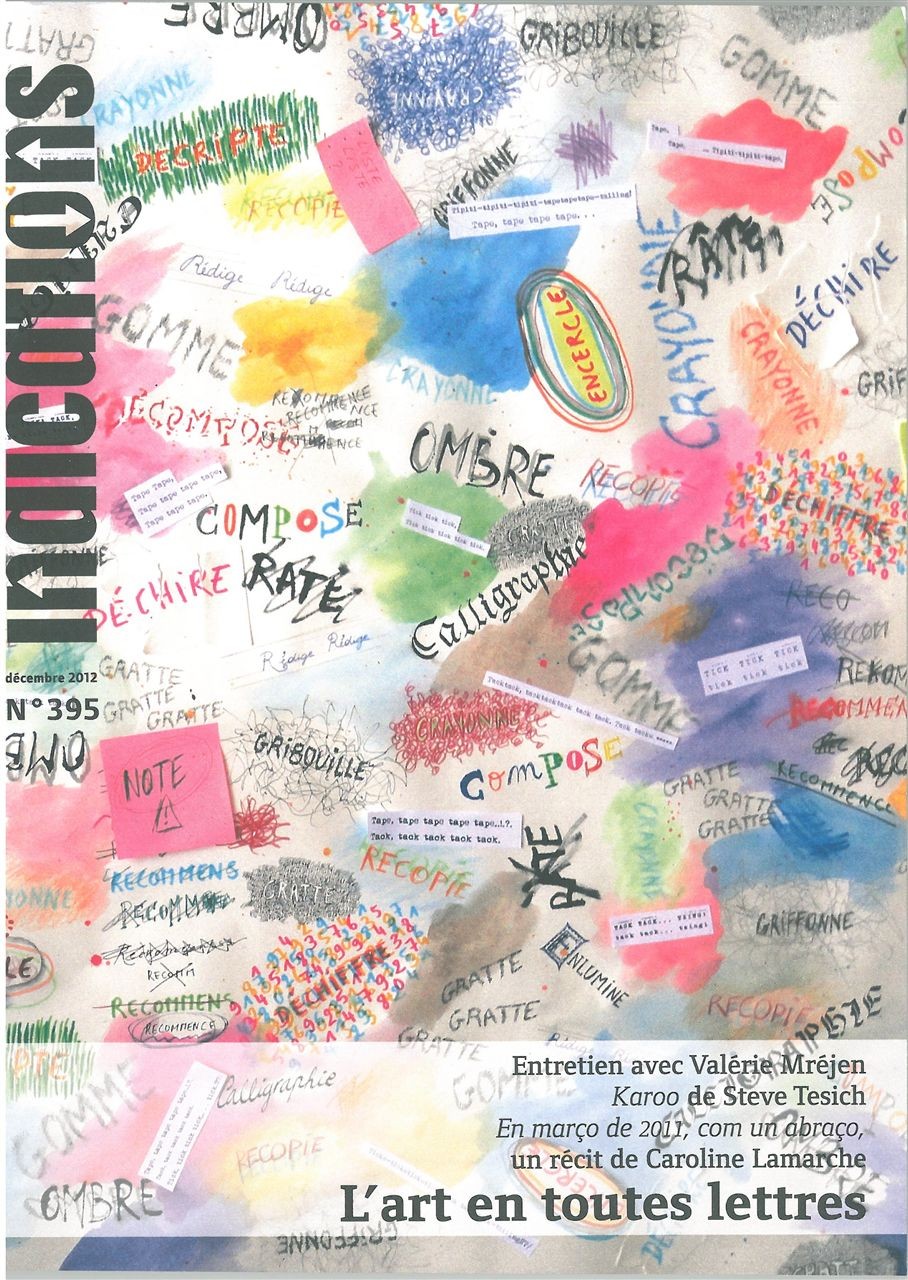 Indications, N° 395, décembre 201 : L'art en toutes lettres