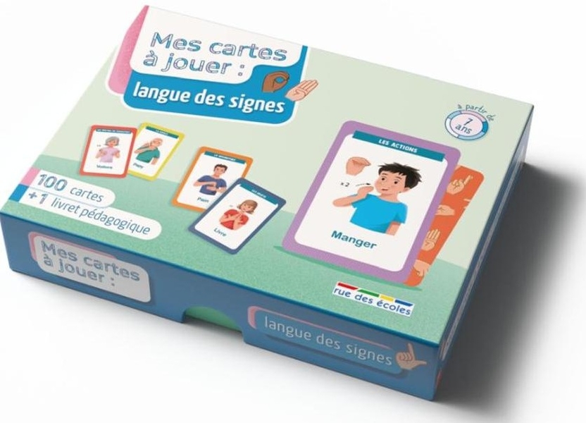 Mes cartes à jouer - Langue des signes, dès 7 ans: 100 cartes + 1 livret pédagogique