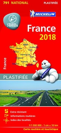 Carte France Plastifiée Michelin 2018