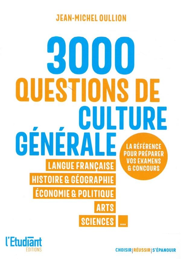 3 000 Qcm de Culture Generale