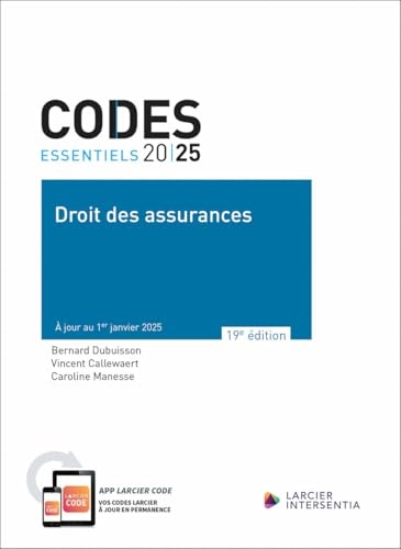Code essentiel - Droit des assurances 2025 - À jour au 1er janvier 2025