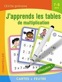 Cartes + feutre - J'apprends les tables de multiplication (7-8 a.)