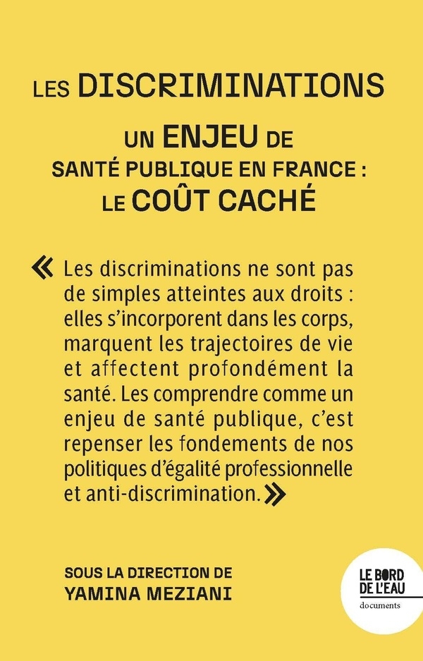 Les discriminations un problème de santé publique en France : le coût caché
