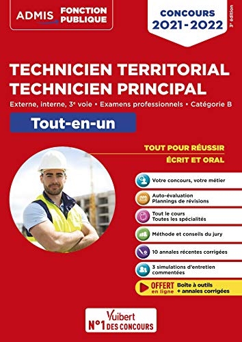 Concours Technicien territorial - Technicien principal - Catégorie B - Tout-en-un: Externe, interne, 3e voie, examens professionnels 2021-2022 (2021)