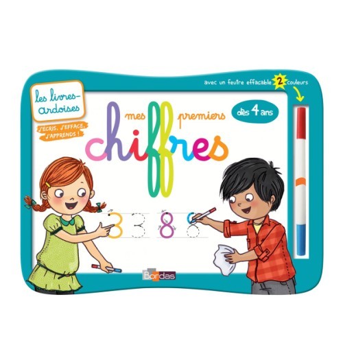 Livres-ardoises - Mes premiers chiffres + 1 feutre 2 couleurs