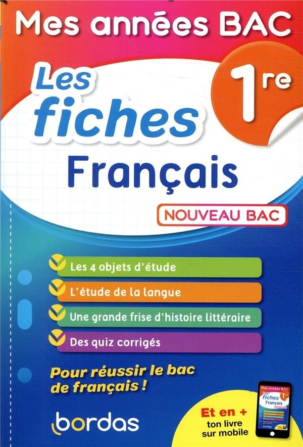 Mes années BAC - Fiches Français 1re