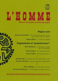 Revue L'Homme numéro 190 Varia - avril/juin 2009