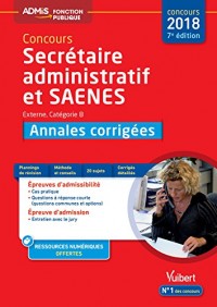 Concours SA et SAENES - Annales corrigées - Catégorie B - Admis - Concours 2018