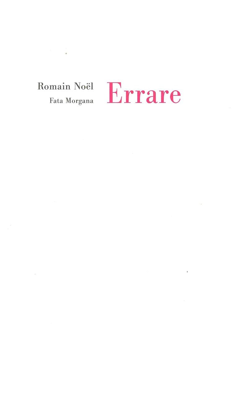 Errare : Suivi de Le polème