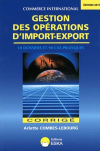 Gestion des Opérations d'Import-Export-Corrigé-Edition 2011