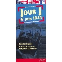 Jour J - 6 juin 1944 et la Bataille de Normandie - Carte historique bilingue
