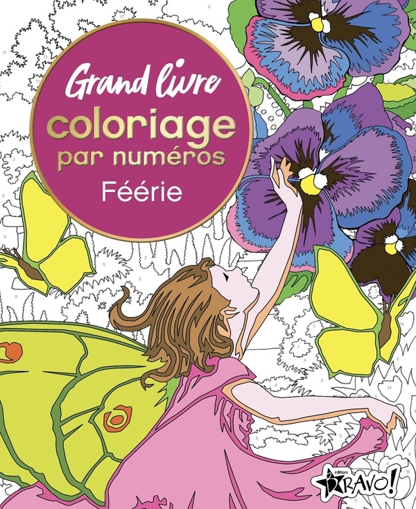 Grand livre coloriage par numéros - Féérie
