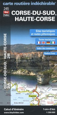 Corse-du-Sud (2A), Haute-Corse (2B) - Carte routière et touristique
