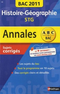 Histoire-Géographie STG : Sujets corrigés