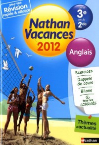 Nathan vacances Anglais de la 3e vers la 2e