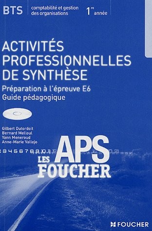 Activités professionnelles de synthèse BTS comptabilité et gestion des organisations 1re année Préparation à l'épreuve E6 : Guide pédagogique (1Cédérom) (Ancienne Edition)