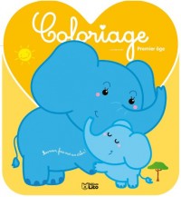 Coloriage Maman, fais-moi un calin : les éléphants - De 2 à 3 ans