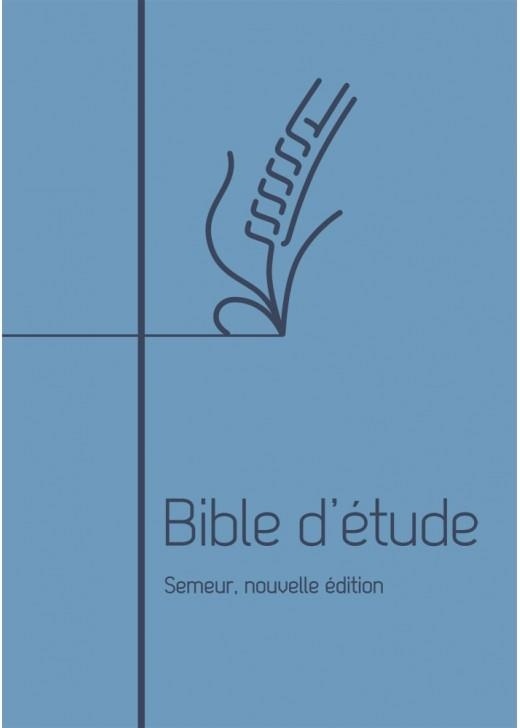 Bible d Etude Semeur, Nouvelle Édition. Couverture Souple Bleue, Tranche Blanche