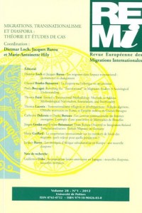 Revue européenne des migrations internationales, Volume 28 N° 1/2012 : Migrations, transnationalisme et diaspora : théorie et études de cas