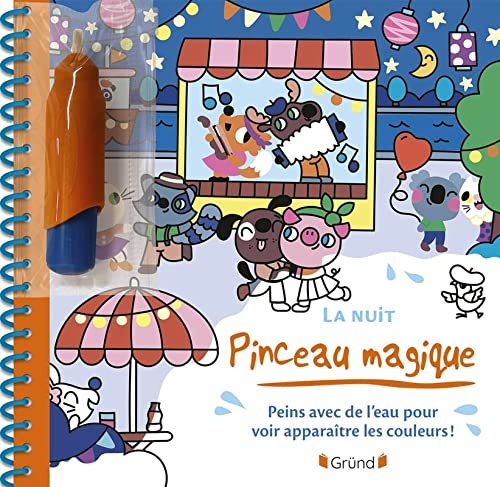 Pinceau magique – La nuit – Livre Coloriage magique à l'eau avec un pinceau – À partir de 3 ans