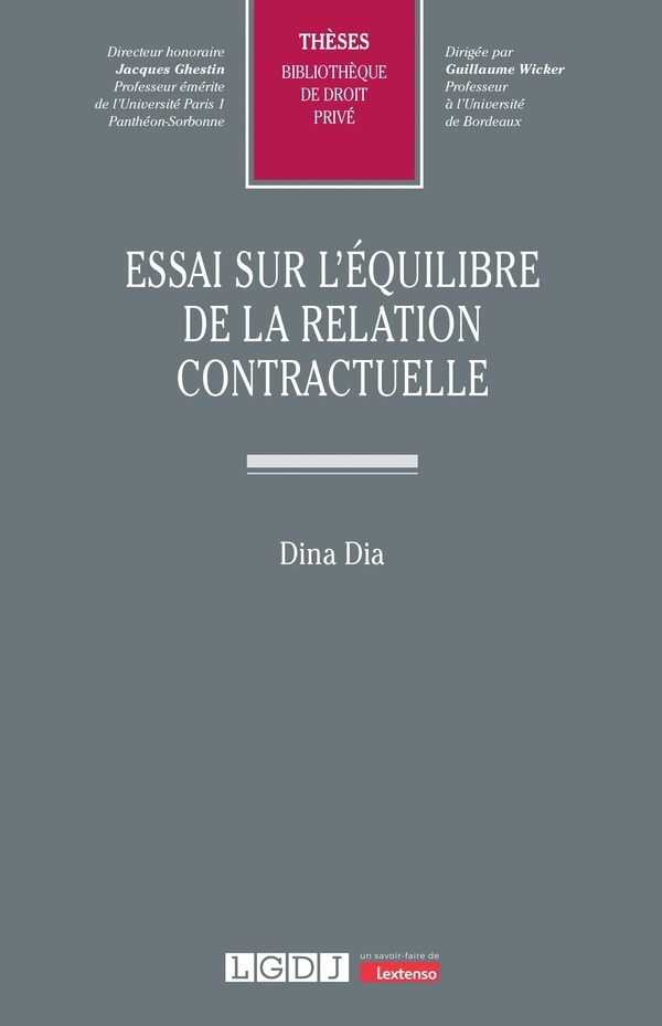 Essai sur l’équilibre de la relation contractuelle (661)