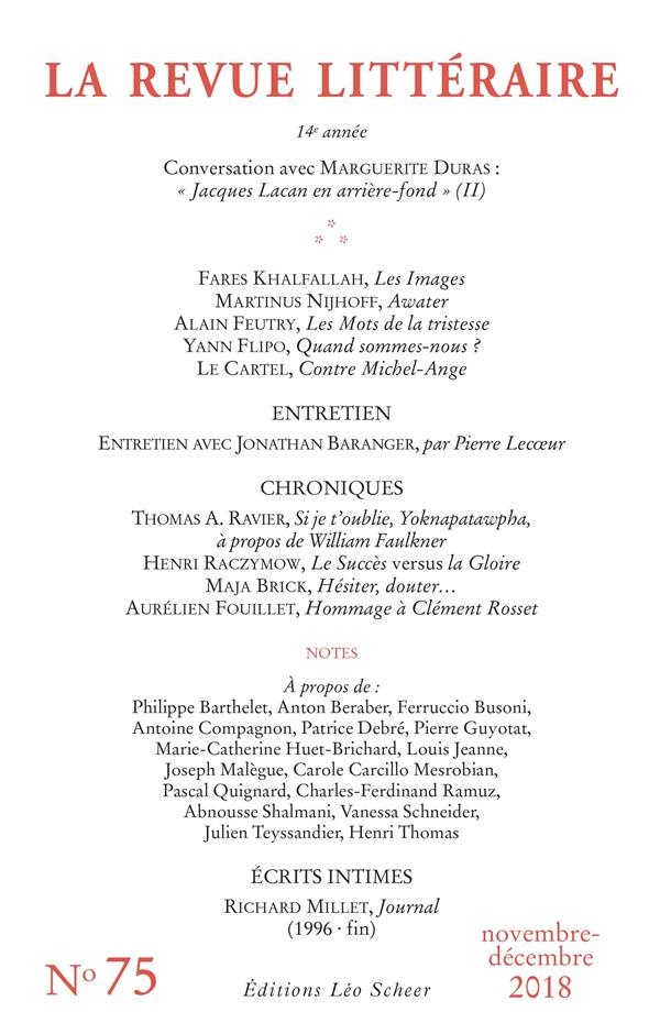 La Revue Litteraire N 75