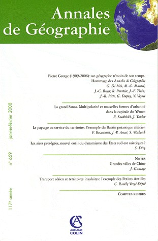 Annales de Géographie, N° 659, janvier-févr :