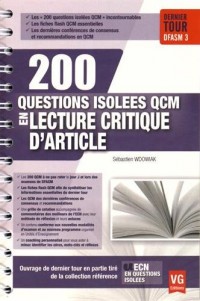 200 questions isolees QCM en Lecture critique d'article