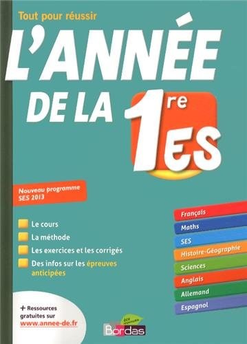 L'année de la 1re ES - Toutes les matières